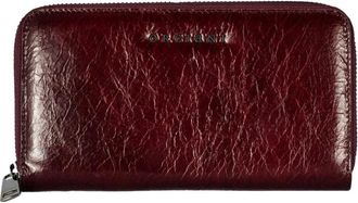 Orciani Accessoires, Dames, Rood, ONE Size, Leer, Gotham Zip Around Wallet