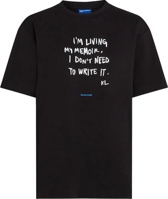 Karl Lagerfeld T-shirt Karlism in cotone - Nero