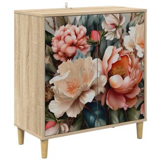 vidaXL Aparador Borne Sonoma 69 X 33 X 75 Cm Madera De Ingenier&iacute;a Vidaxl