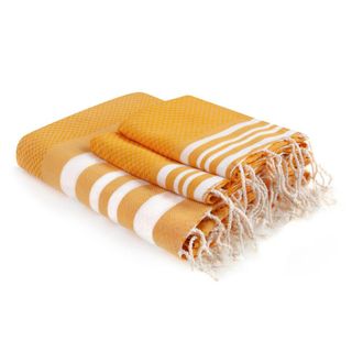 Febronie Futa set de ba&ntilde;o (1+2) algod&oacute;n azafr&aacute;n 100x200+2(40x60)