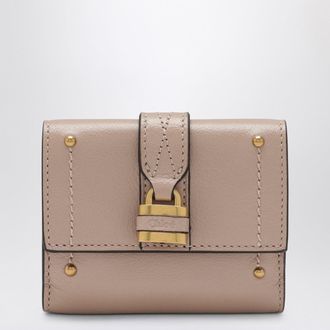 Chlo&eacute; Mini Pink Paddington Trifold Leather Wallet