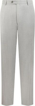 Brooks Brothers Virgin Wool Broeken - Heren - Nette broeken - Grijs - W42 - Leer - Broeken