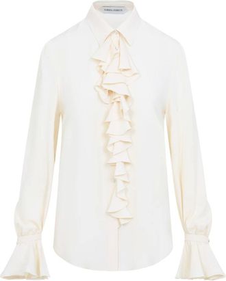 Alberta Ferretti Dames, Blouses & Shirts, Wit, Maat: M Zijde