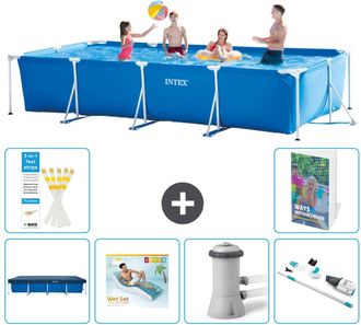 Intex Piscina Con Estructura Rectangular - 450x220x84 Cm - 7-piezas S62