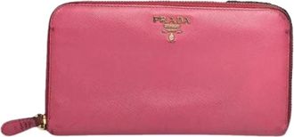 Prada Pre-owned Vintage Portemonnee - Dames - Vintage Accessoires - Roze - ONE Size - Leer - Vintage