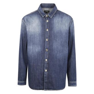 Dondup Denim Overhemd - Heren - Spijkeroverhemden - Blauw - L - Denim - Overhemden