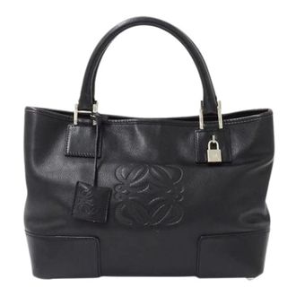 Loewe Pre-owned Handbag - Dames - Pre-owned - Zwart - Maat: ONE Size Leer