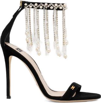 Elisabetta Franchi Verfraaide sandalen - Zwart