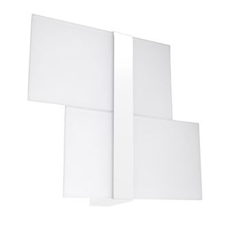 Sollux Lighting L&aacute;mpara de pared blanco acero, vidrio alt. 28 cm