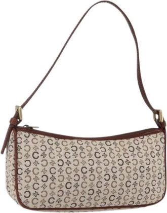 Celine Pre-owned Canvas Schoudertas - Dames - Vintage Schoudertas - Beige - ONE Size - Vintage
