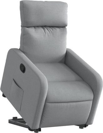 vidaXL Vidaxl - Sill&oacute;n Reclinable Elevable De Tela Gris Claro