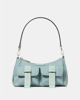 Kate Spade New York Womens Carter Ksnyl Cargo Crossbody Bag - Blue Nylon - One Size