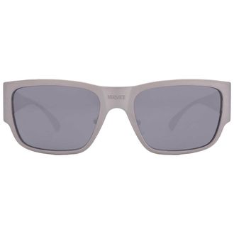 Versace Light Grey Mirror Black Square Mens Sunglasses VE2262 12666G 56