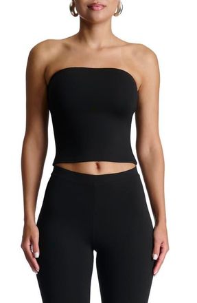 Naked Wardrobe Smooth Crop Tube Top in Black at Nordstrom, Size X-Large