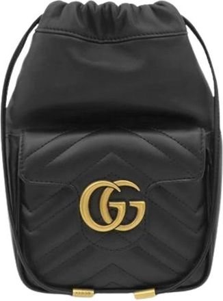 Gucci Pre-owned Leather gucci-bags - Dames - Vintage Tas - Zwart - ONE Size - Vintage