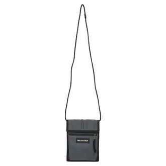 Balenciaga Pre-owned Cross Body Bags, male, Gray, Size: ONE SIZE Pre-owned Explorer Pouch Crossbody Bag