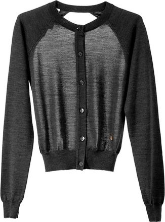 Moschino Open Rug Vest Zwart Wol - Dames - Vesten - Zwart - M - Wol - Truien & Vesten