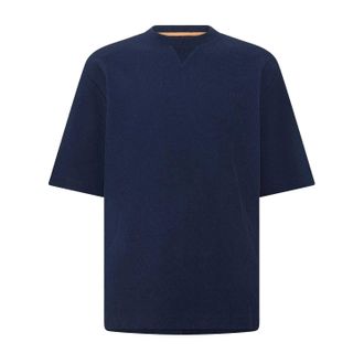 HUGO BOSS Wafel Crew Neck Normaal T-shirt Heren (Donkerblauw)