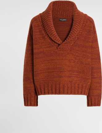 Dolce & Gabbana Wool Moulin&eacute; Sweater - Man Sweaters And Cardigans Brown Xs