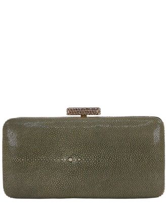 Badgley Mischka Evelyn Leather Clutch