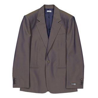 Burberry Iridescent-Effect Wool Blazer, Brand Size 44R (US Size 34R)
