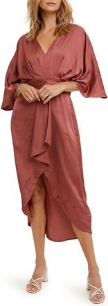 Wishlist Faux Wrap Dress in Mauve at Nordstrom Rack, Size Small