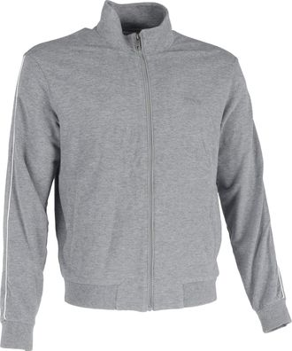 Ermenegildo Zegna trainingsjack met rits en geborduurd logo in grijs katoen