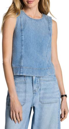 Spanx Lightweight Denim Shell Tank in Seaside Blue at Nordstrom, Size 1X