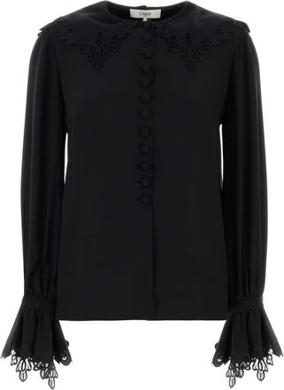 Chlo&eacute; Black Crepe Blouse