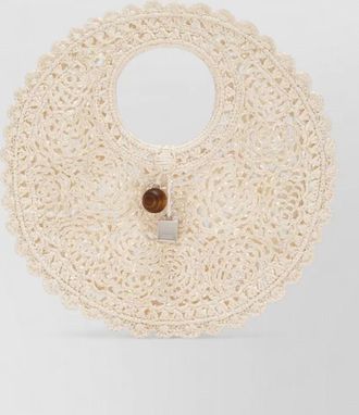 Jacquemus small round spiaggia crochet handbag