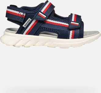 Geox Scarpe Sandal Airadyum Bambino Blu Navy/rosso