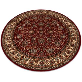 RugsX Rugsx - Alfombra De Lana Kashqai 4362 302 Circulo Ornamento Burdeos / Beige Red Circulo 120 Cm