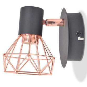 Berkfield Home Wall Lamp 2 pcs E14 Black & Copper