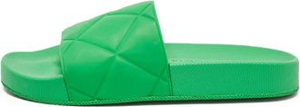 Bottega Veneta Slippers met diamantpatroon - Groen