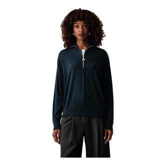 Patrizia Pepe Su&eacute;ter de cuello alto - Knitwear - Mujer - Azul - XS