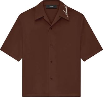 Amiri short-sleeve camp-collar shirt - Brown