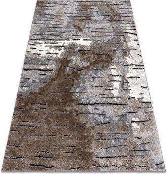 RugsX Rugsx - Alfombra Moderna Cozy 8876 Rio - Structural Dos Niveles De Vell&oacute;n Marr&oacute;n Brown 80x150 Cm