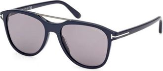 Tom Ford Blue Smoke Mirror Zonnebril Damian-02 - Heren - Zonnebrillen - Blauw - 54 MM - Accessoires