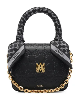 Amiri micro Ma Quad chain-strap handbag - women - Calf Leather - OS - Black