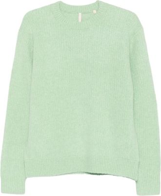Sunflower Yak en Alpaca Blend Crewneck Trui - Heren - Ronde hals truien - Groen - XL - Wol - Truien & Vesten