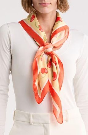Steve Madden Sardine Print Square Scarf in Yellow at Nordstrom Rack