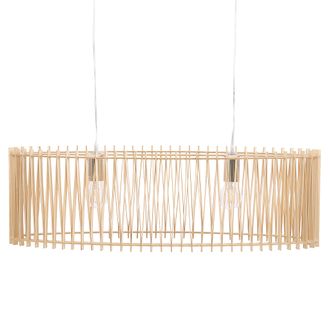 Beliani L&aacute;mpara Colgante De Madera Mdf Dise&ntilde;o Boho Luz De Techo Chari