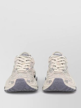 Ash mesh panel sneakers rubber sole design