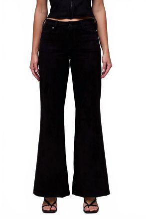 Hidden Jeans Suede Flare Pants In Black