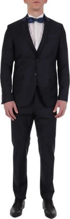 Karl Lagerfeld Pak met Rock Vest - Heren - Business pakken - Blauw - L - Leer - Kostuums