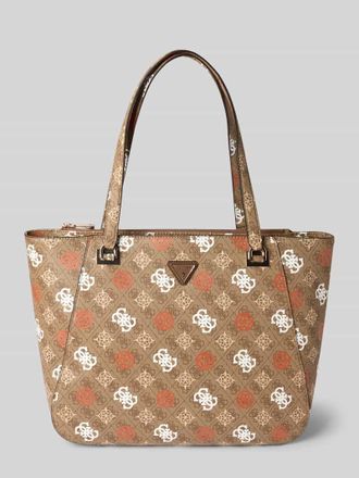 Guess Shopper mit Logo-Muster Modell ELIETTE in Beige, Gr&ouml;&szlig;e 1