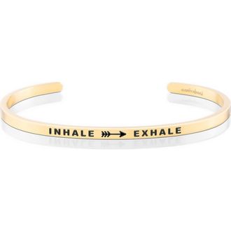 Mantra Inhale Exhale bracelet in Yellow Gold at Nordstrom