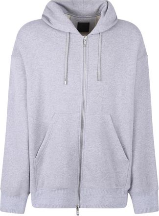 Givenchy Herenkleding Sweatshirts Grijs Aw 21 - Heren - Vesten met rits - Grijs - S - Katoen - Hoodies & sweatvesten