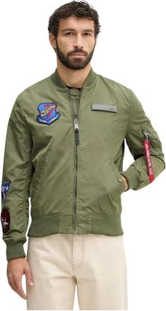 Alpha Industries Ma-1 TT Flying Tigers - Heren - Bomber jackets - Groen - S - Polyester - Jassen
