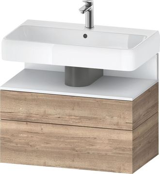 Duravit Duravit - Qatego Mueble Bajo Lavabo, 1 Extra&iacute;ble Y 1 Caj&oacute;n